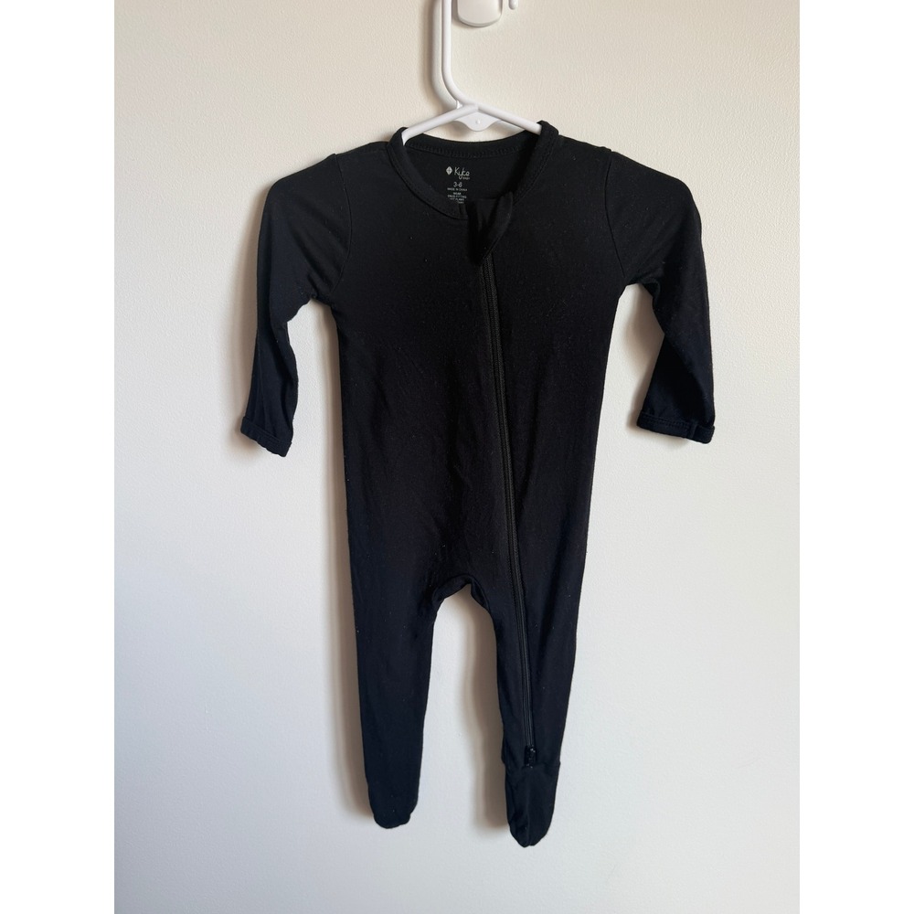 Kyte Baby Bamboo Black Footie Size 3-6 Months